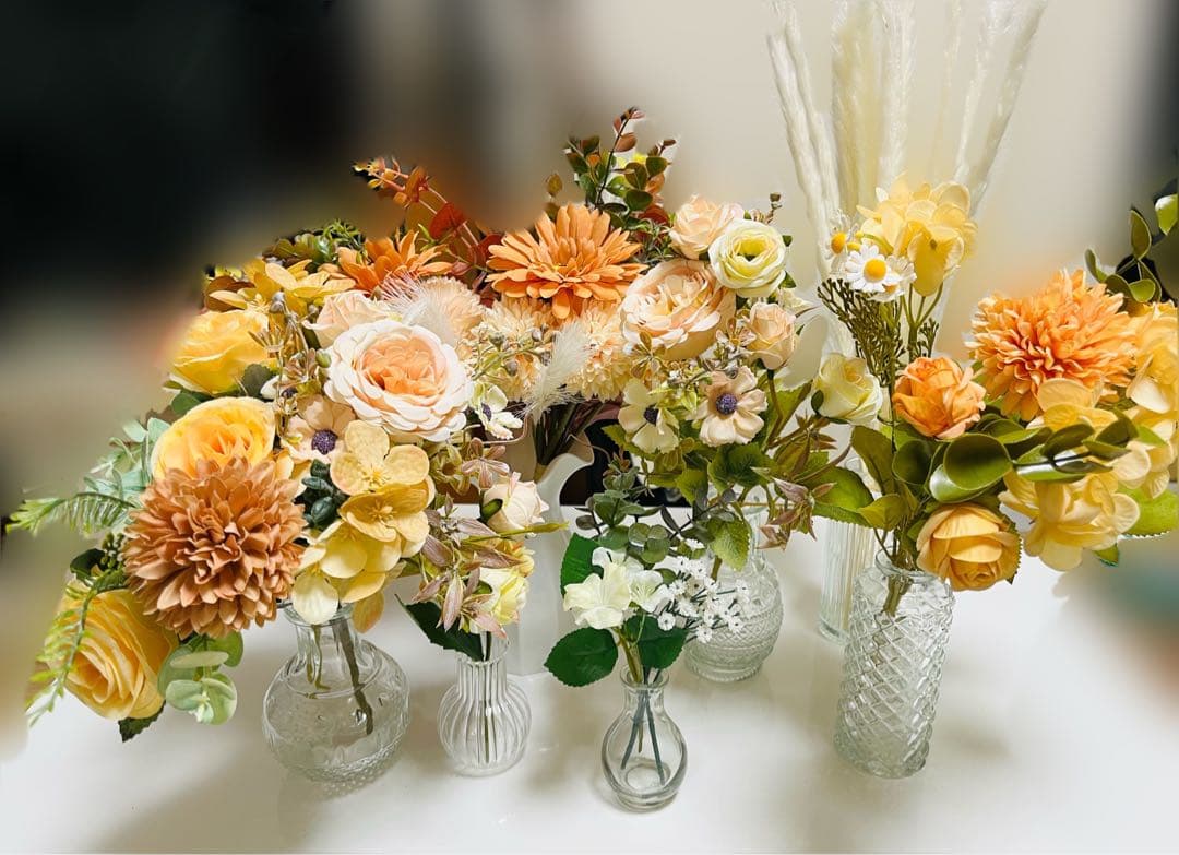 【造花】くすみ系フラワーセット