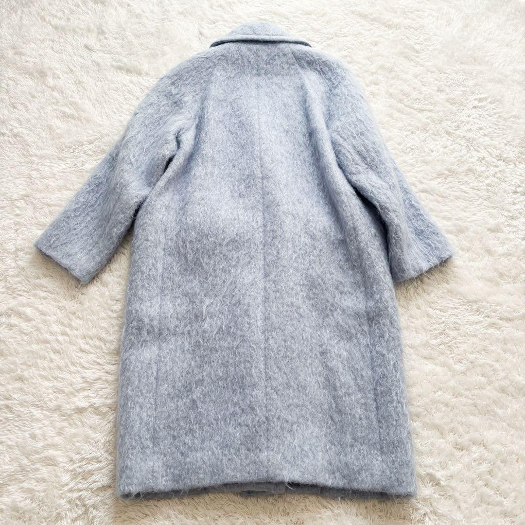 グレースコンチネンタル　シャギーロングコート　チェスターコート　ウール　モヘヤ