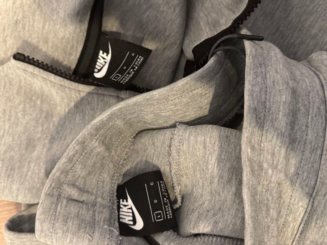 希少　ナイキ　テックフリース上下セット　L グレー
