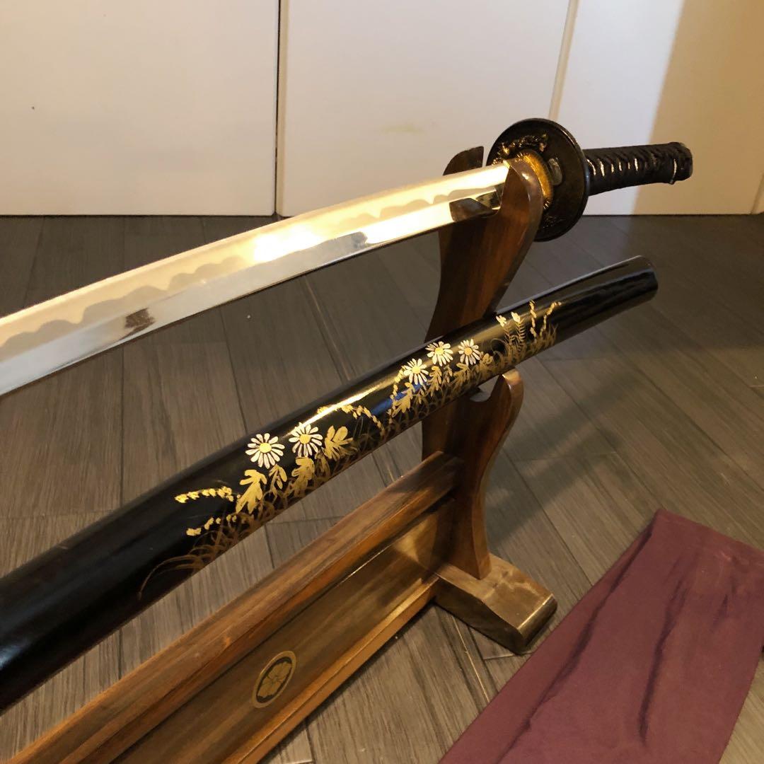 kh　高級模造刀　居合刀　茶拵え　亜合金刀身　名刀　　刀袋あり