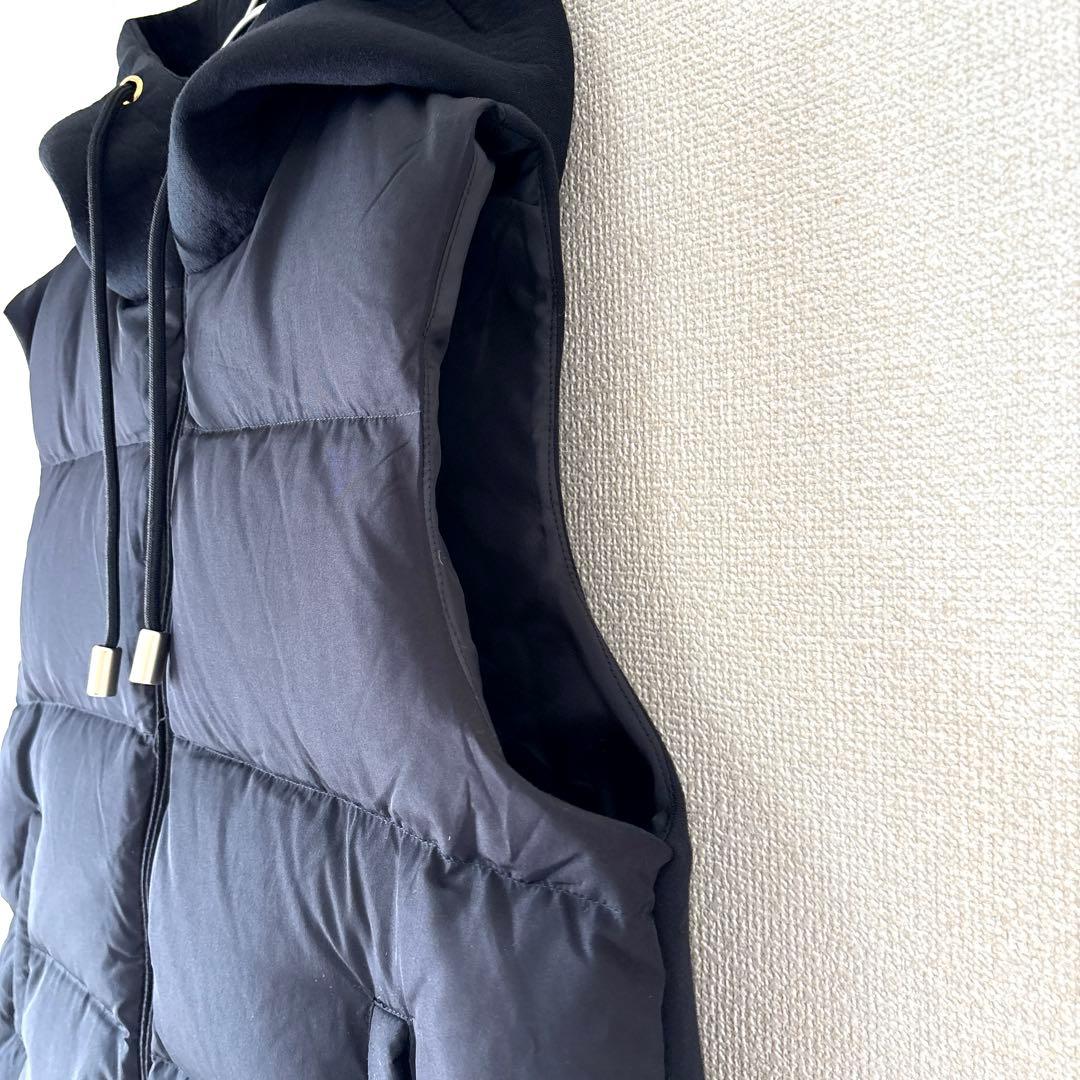 大人気✨美品 33℃ ボンディング切替 フード付き ダウンベスト 黒 M 金金具