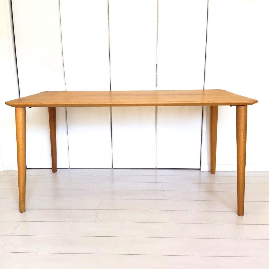 無垢材　オーク材　ナチュラル　ダイニングテーブル　天然木