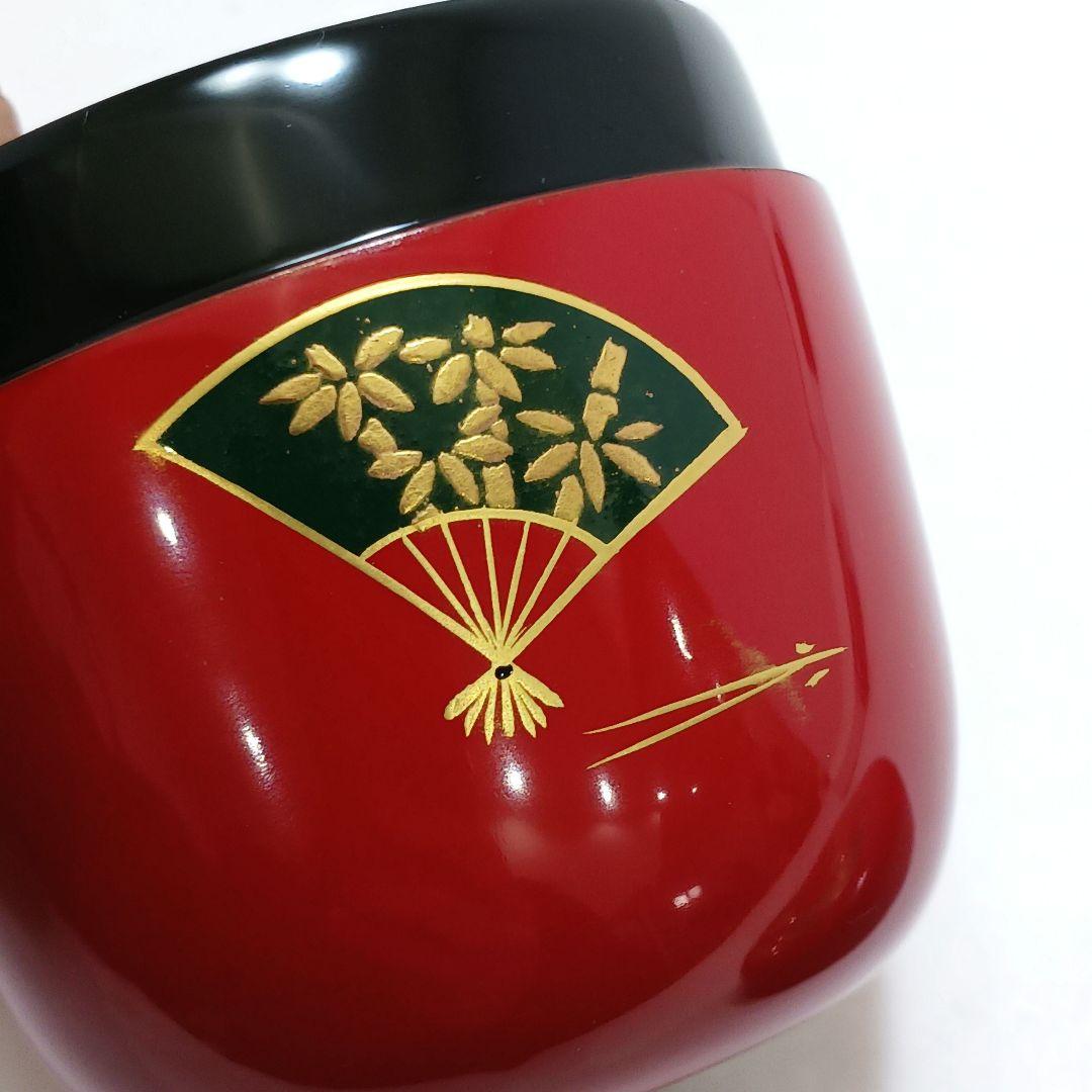 Y3122-102 茶道具 蒔絵 独楽塗 竹製等 棗6点セット 　ひ