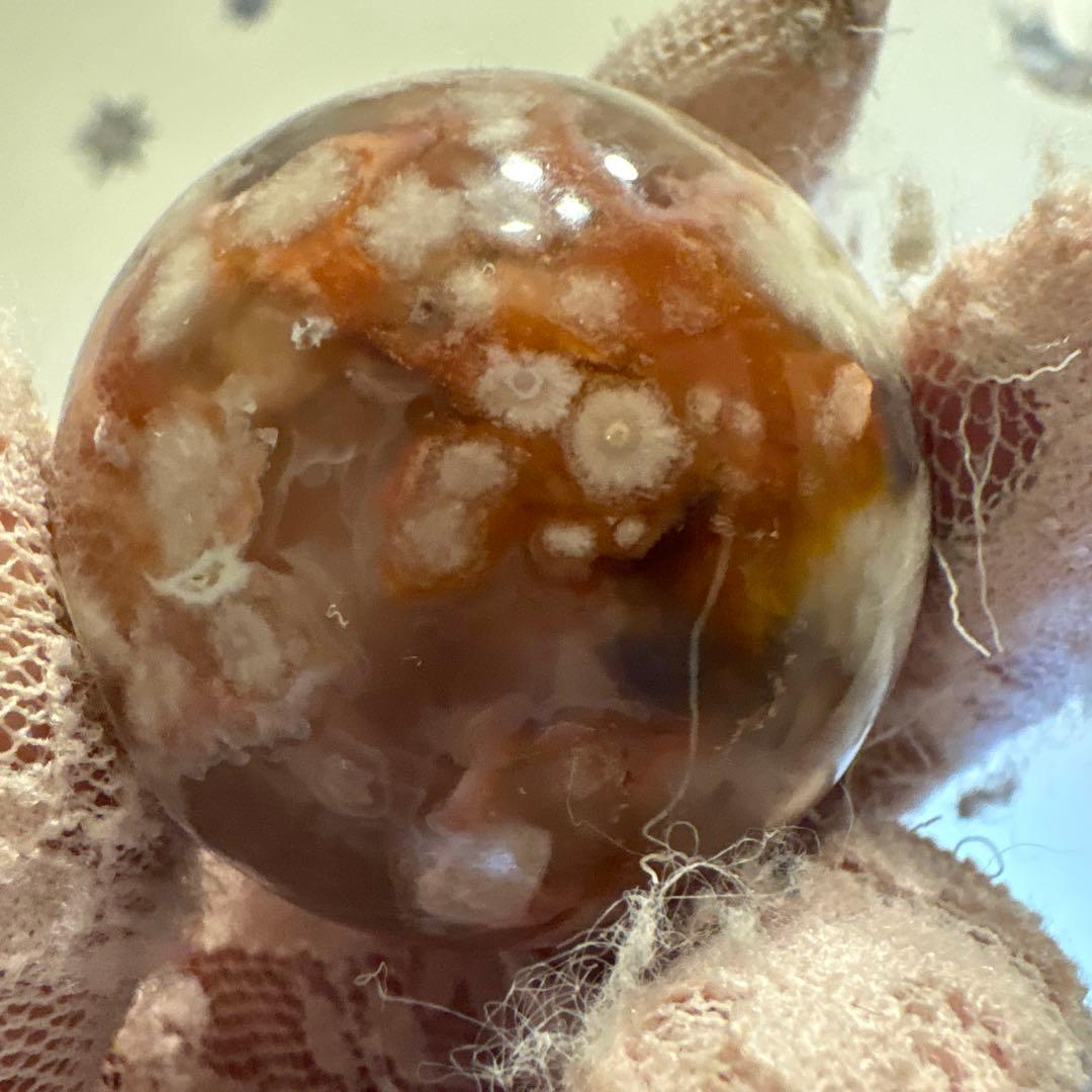 高品質 ピンク桜瑪瑙スフィア♡♡No.1978