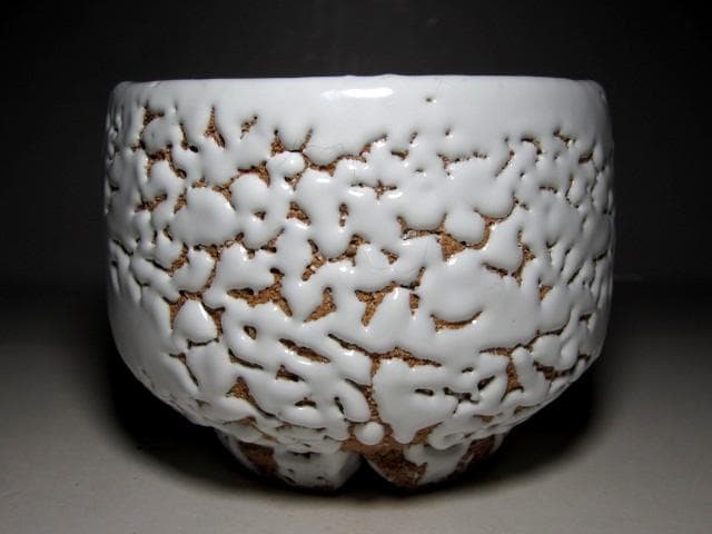 ＜お値引中＞十一代 三輪休雪 萩白茶碗「春雲」表千家十四代 而妙斎花押　m131