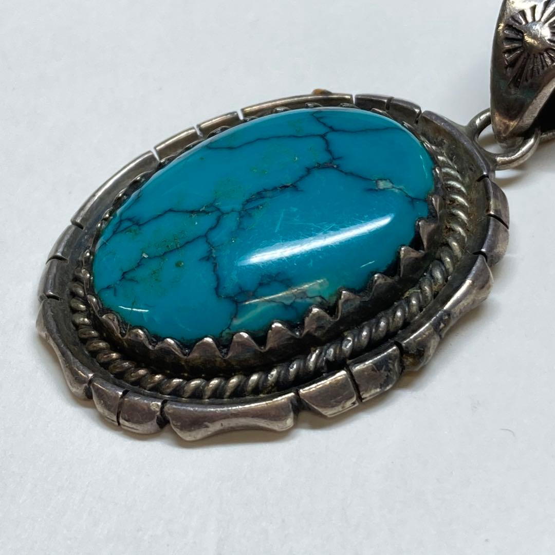 シルバーペンダント　ターコイズ　925刻印　 25g