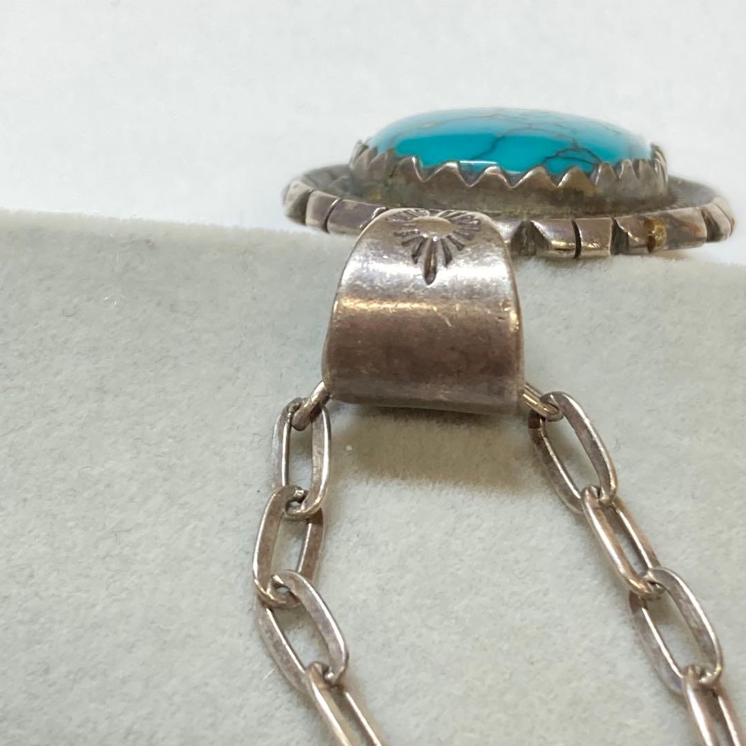 シルバーペンダント　ターコイズ　925刻印　 25g