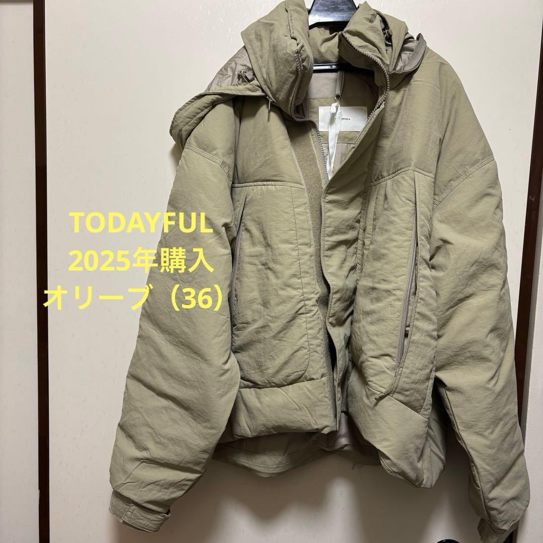 【新品】TODAYFUL モンスターダウンジャケット オリーブ 36 タグ付