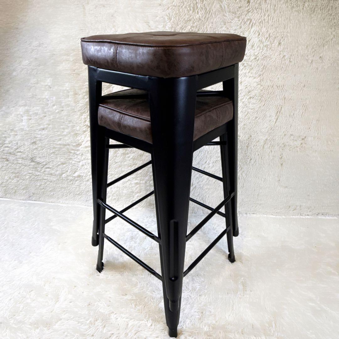 東谷　ハイスツール 椅子　スタッキング可 積み重ね　モダン おしゃれ　２脚セット