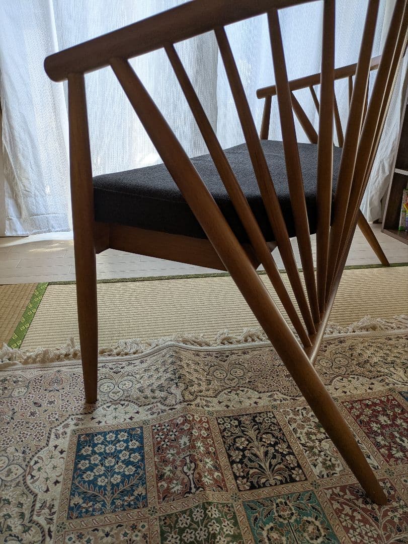 ダイニングベンチ　木製　アジアンテイスト