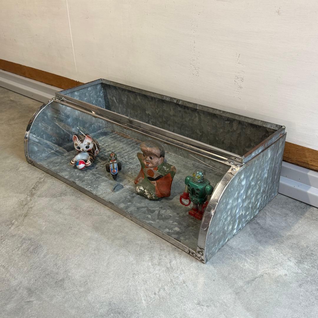 昭和レトロ 駄菓子屋 ショーケース アンティーク ガラス ブリキ (仕切と蓋無)