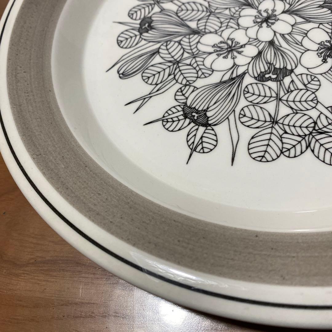 クロッカス　アラビア　グレーリム　プレート　26㎝　中皿　大皿　オリジナル　A