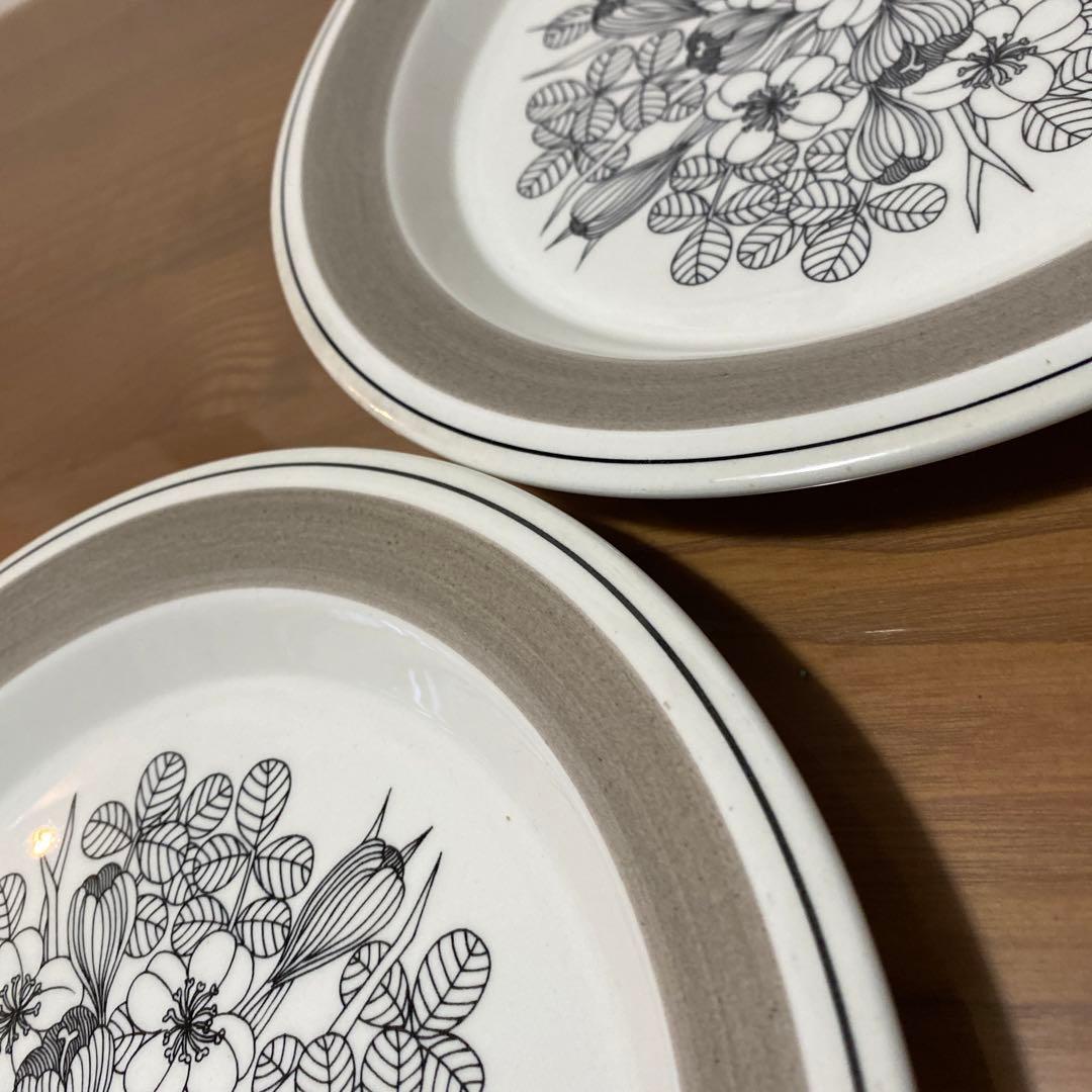 クロッカス　アラビア　グレーリム　プレート　26㎝　中皿　大皿　オリジナル　A