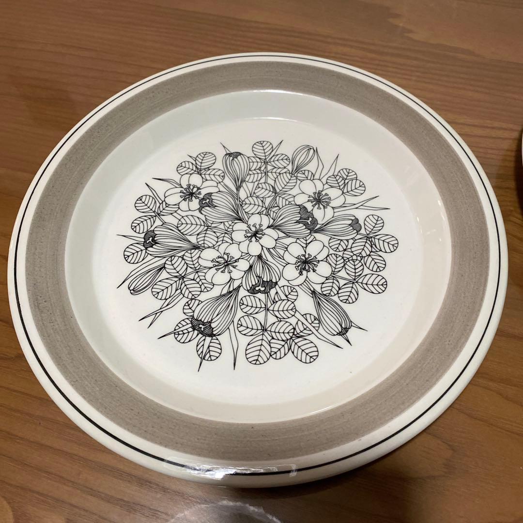 クロッカス　アラビア　グレーリム　プレート　26㎝　中皿　大皿　オリジナル　A