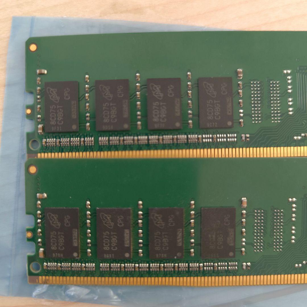 Crucial 8GB×2枚　計16GB DDR4 2400MHz メモリ