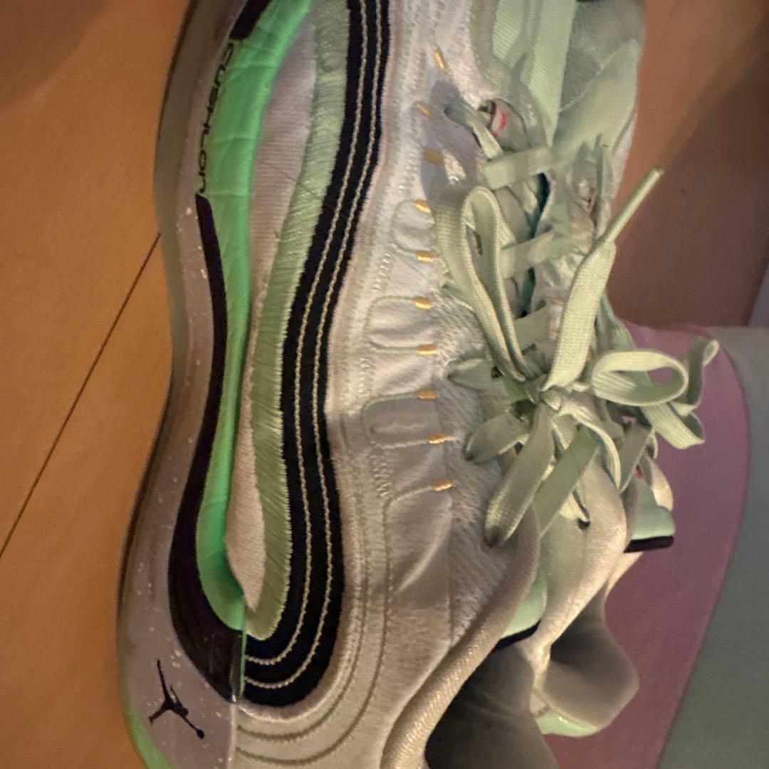 Jordan バスケットボールシューズ シルバー/グリーン