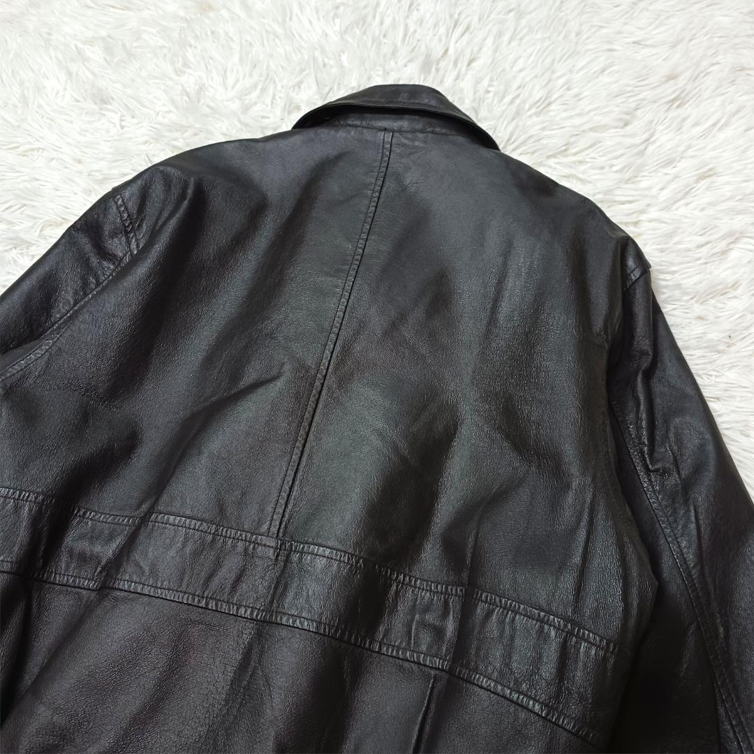 人気✨　フライトジャケット　g1　レザー　ブルゾン　短丈　ボア　豚革　茶色　M