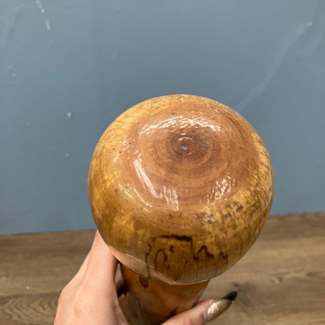 4F 昭和レトロ 希少 伝統工芸品 木彫りこけし 銘入り 三陸 2009年作