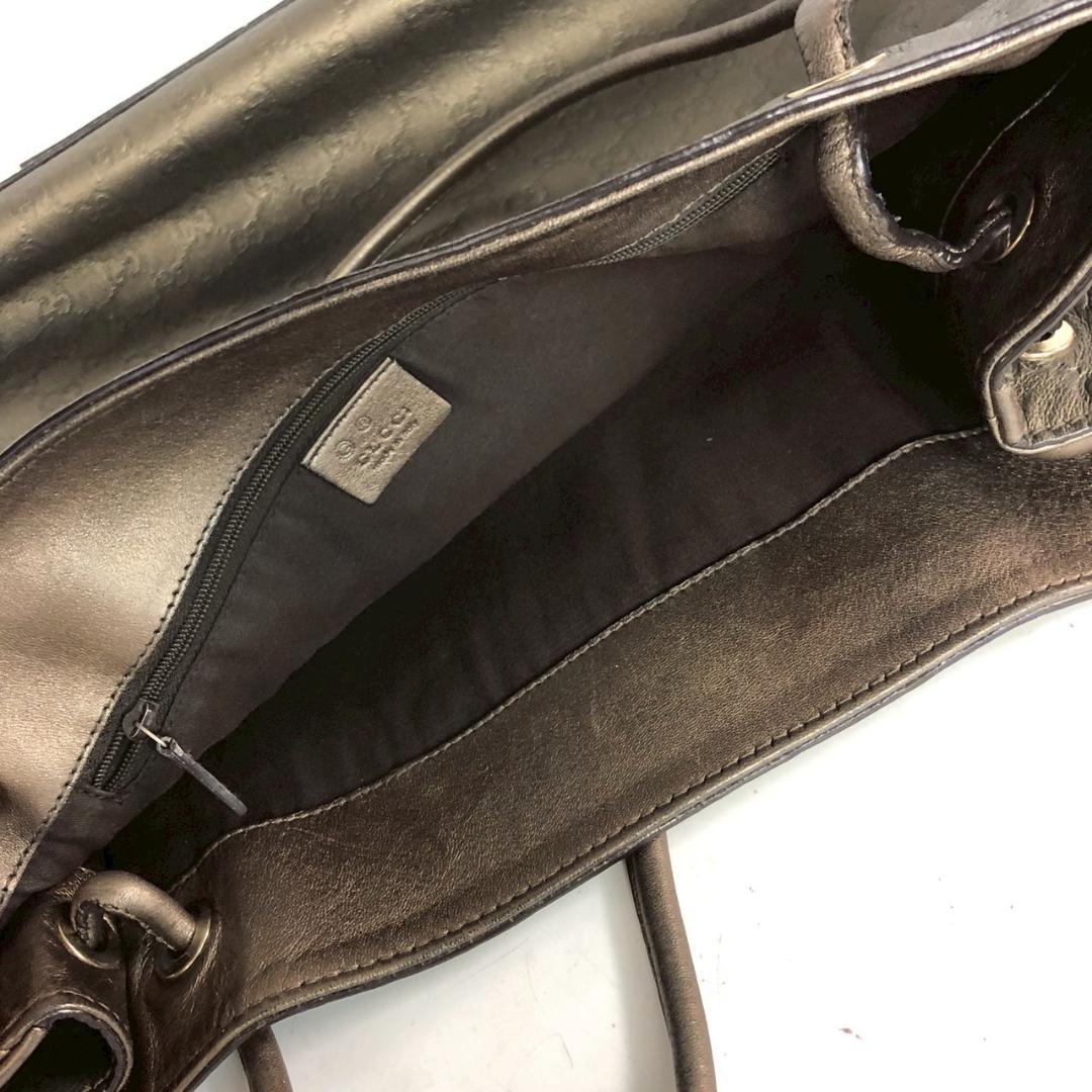 GUCCI グッチ グッチシマ レザー ブラウン トートバッグ レディース