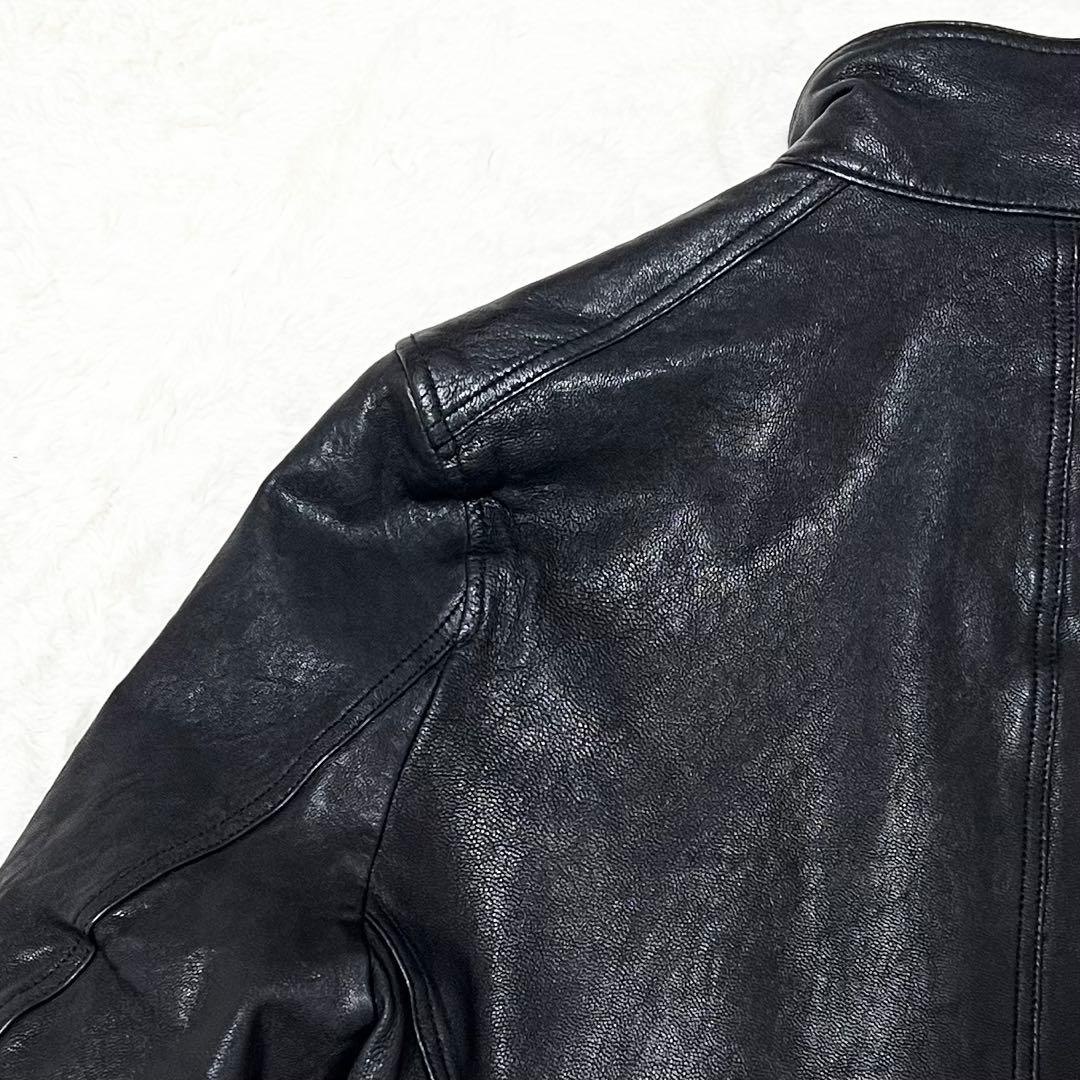 【Qp】ナノユニバース✨️ライダース　シングル　山羊革　ゴートレザー　ＸＬ