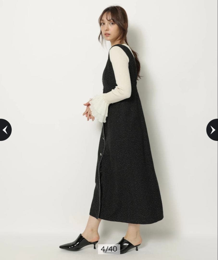 【美品】Rirandture ツイードＩラインジャンスカ