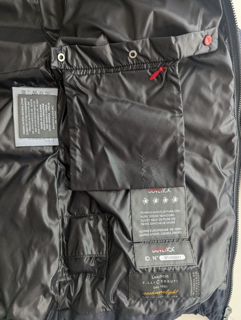 【美品】井川遥着用 デュベティカ カシミヤ ダウンTHIADUE ネイビー 38