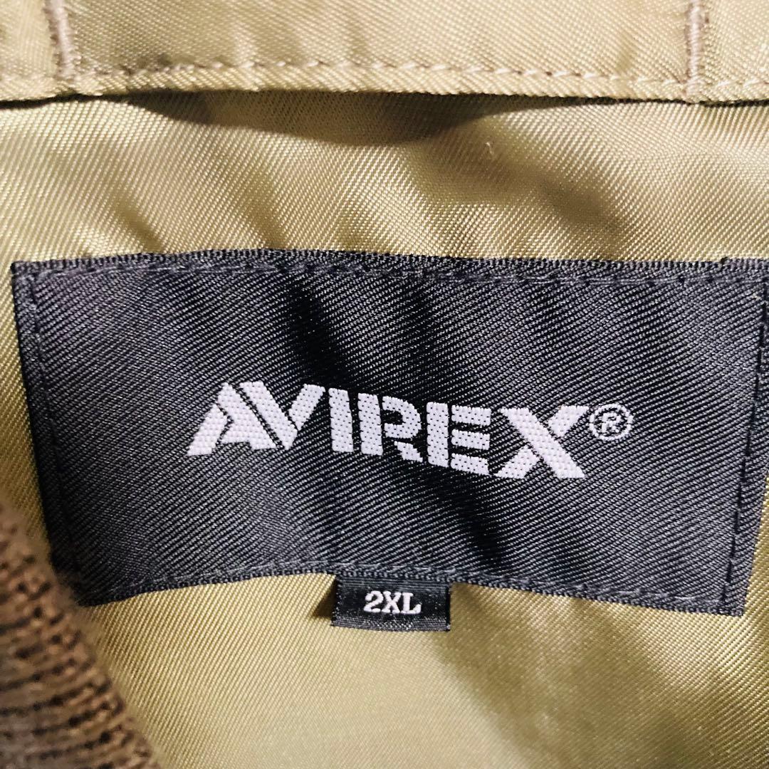 AVIREX MA-1 3L スカジャン ミリタリー 刺繍 ワッペン カーキ