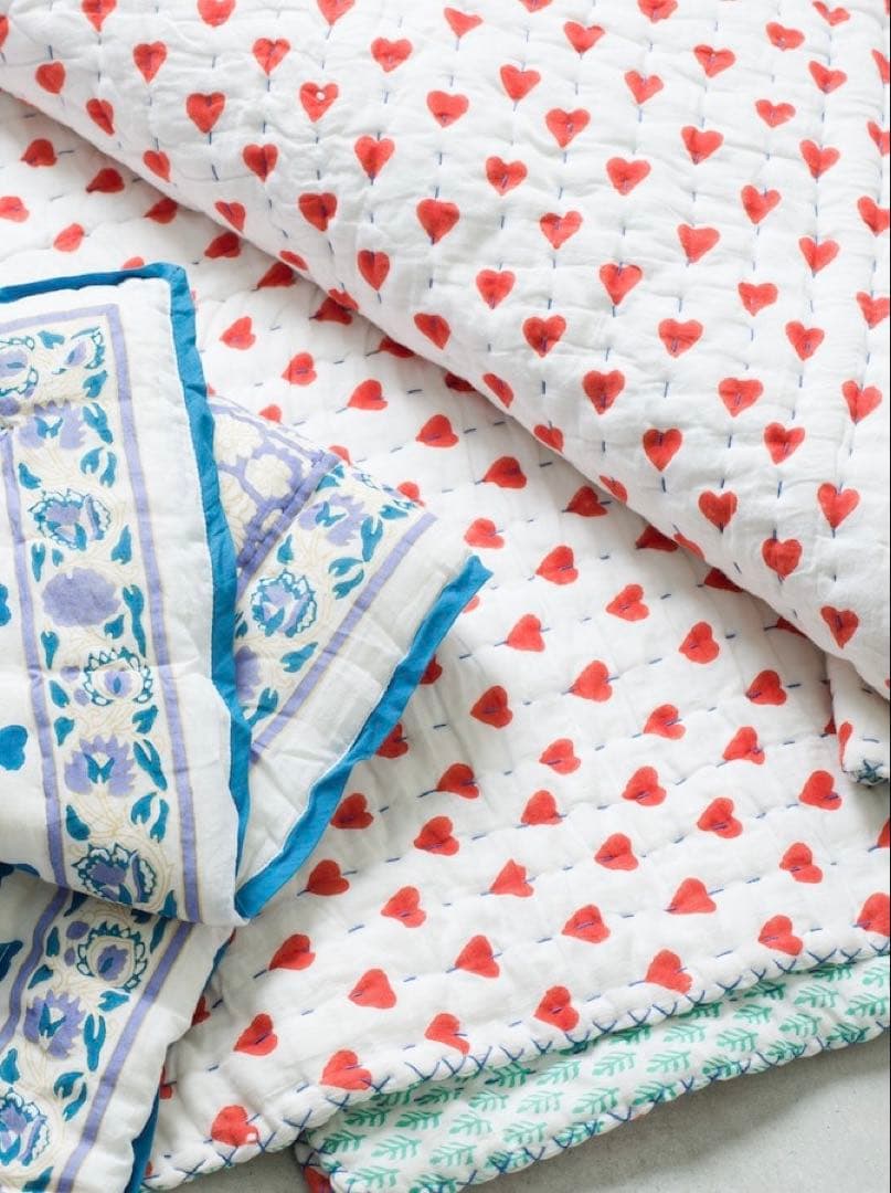 SZ brockprint ロンハーマン ハートキルト ブランケット 百々千晴