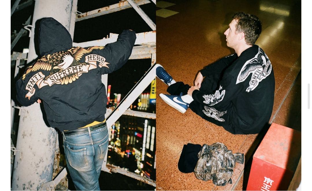 トップス Supreme x ANTIHERO Eagle L/S Tee \"Black\"