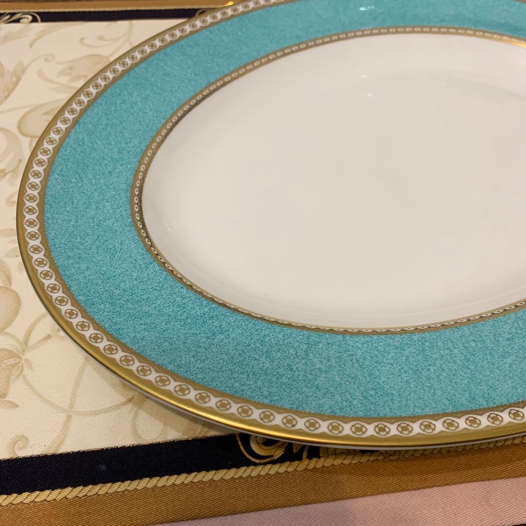 ウェッジウッド ユーランダー　パウダー　ターコイズ　36cmオーバルプレート