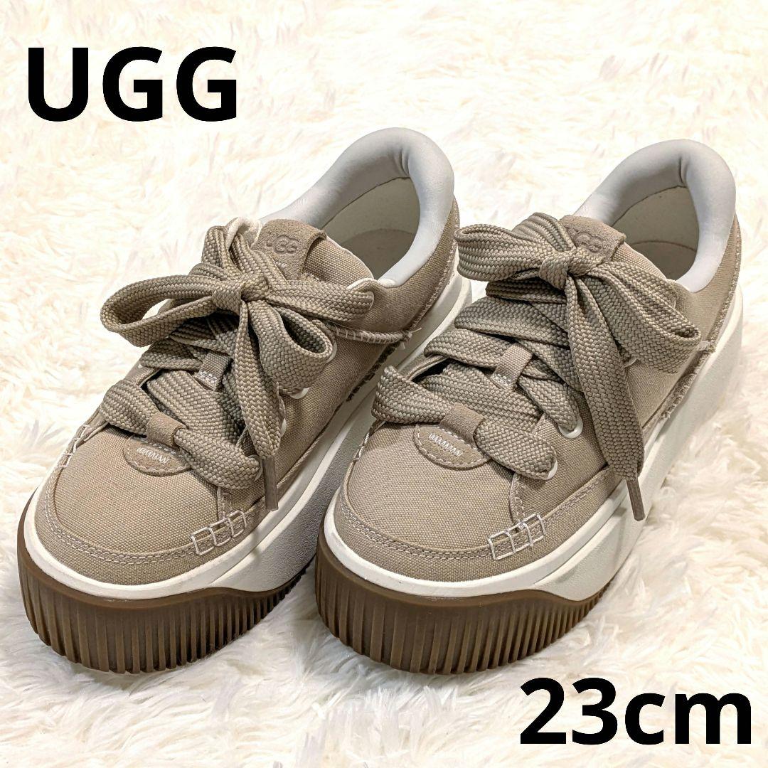 UGG ベージュ　厚底スニーカー　23〜23.5cm