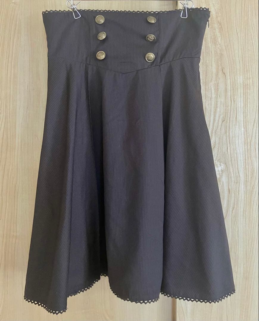 懐古 morphose ピンストライプハイウエストスカート ロリィタ