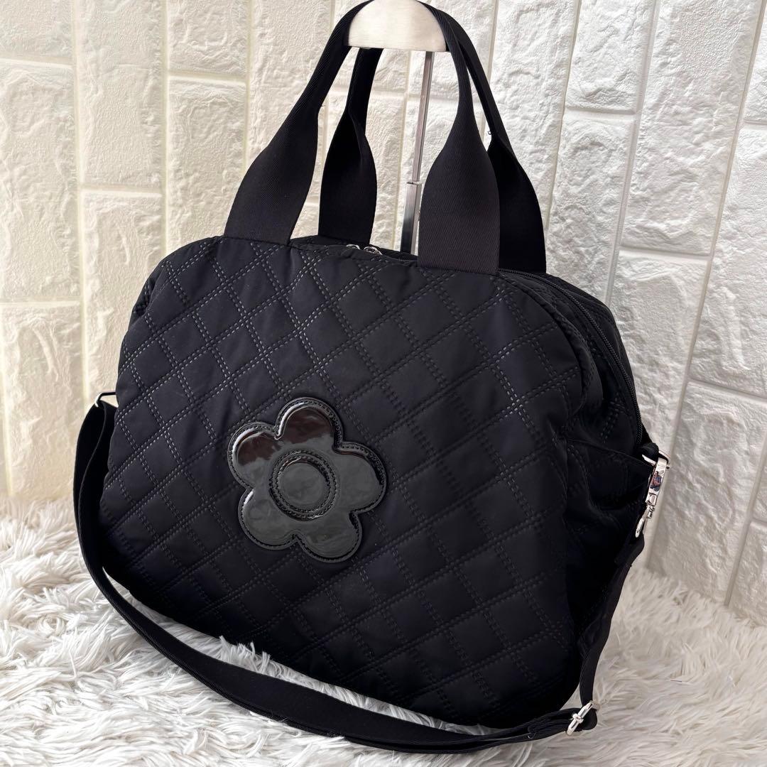 マリークワント ピンソニックキルトデイジー ライトボストン　大きいサイズ