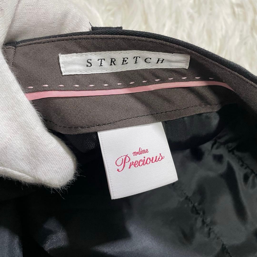 美品 エヌライン パンツスーツ 3点セット 大きいサイズ 17号 ブラック　黒