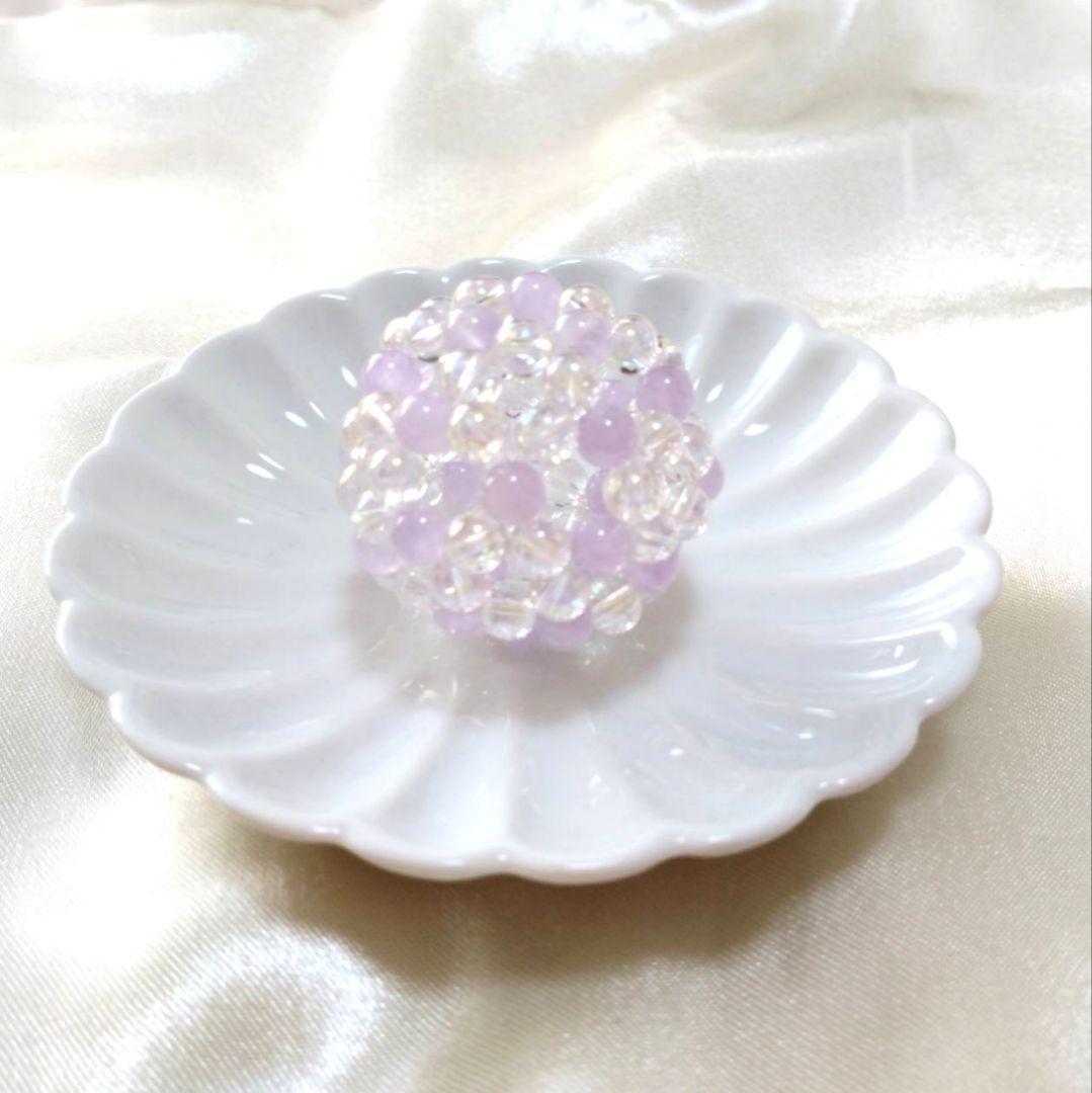 ラベンダーアメジスト×クリスタル　神聖幾何学フラーレン