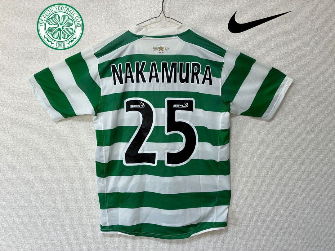 セルティック ゲームシャツ 中村俊輔 背番号25番　ナイキ