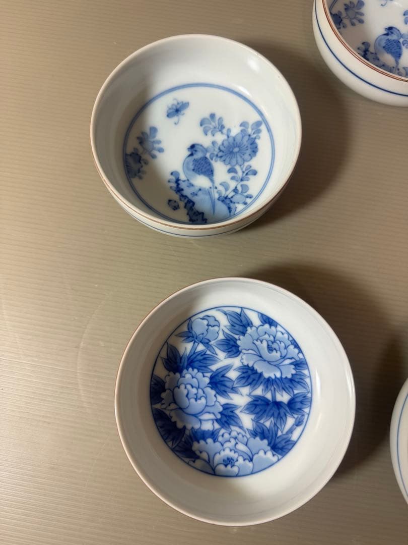 2932 深川製磁　花鳥文　小鉢　5客