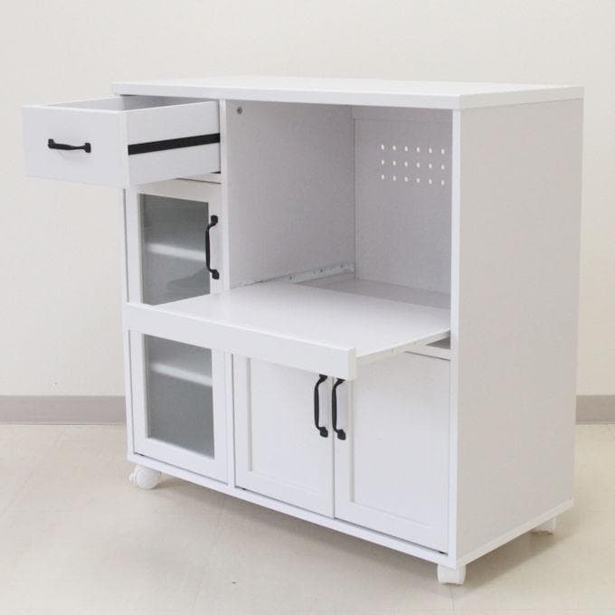 キッチンカウンター幅90cm（ホワイト系）レンジ台 レンジボード（482）