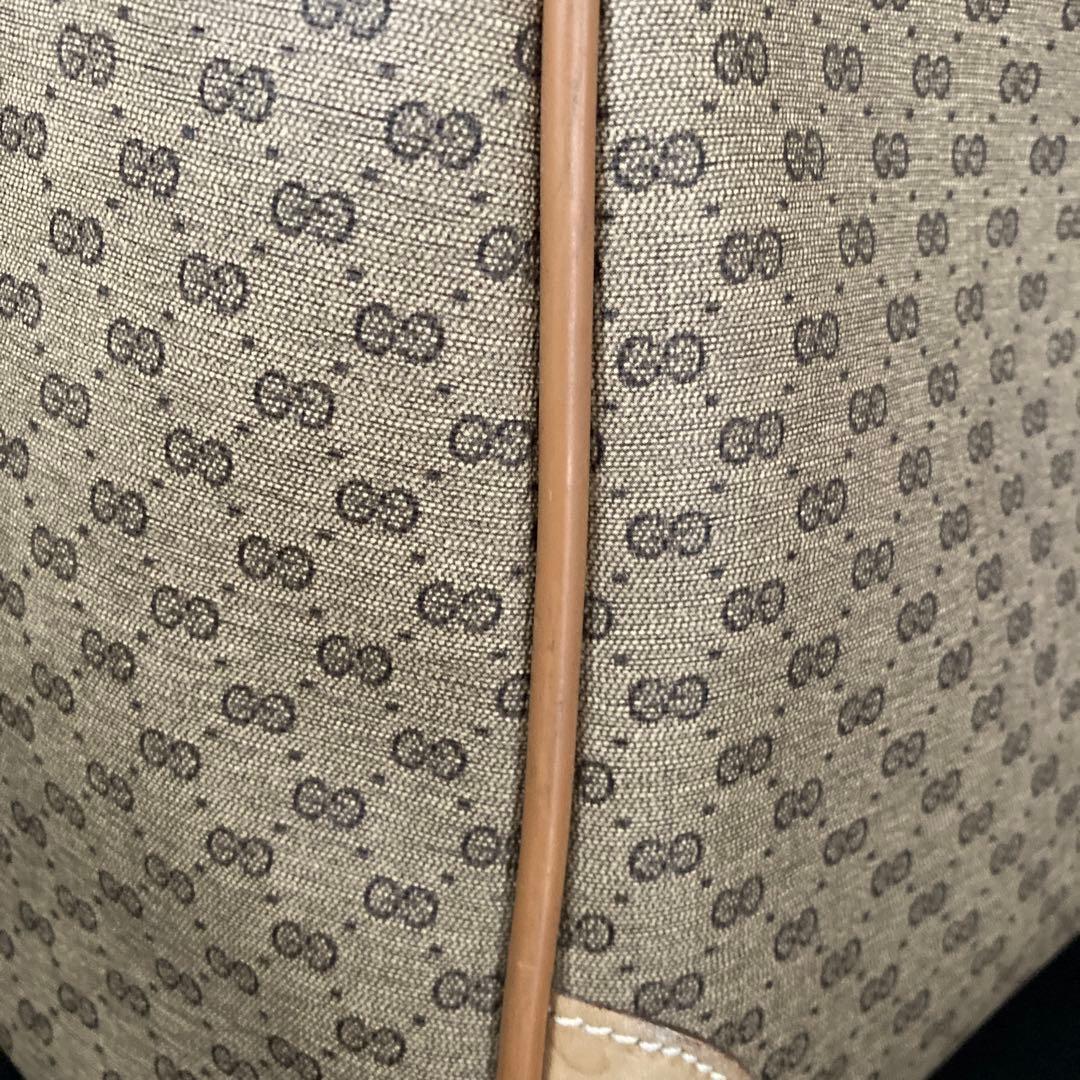 GUCCI ボストンバッグ ベージュ キャンバス・レザー