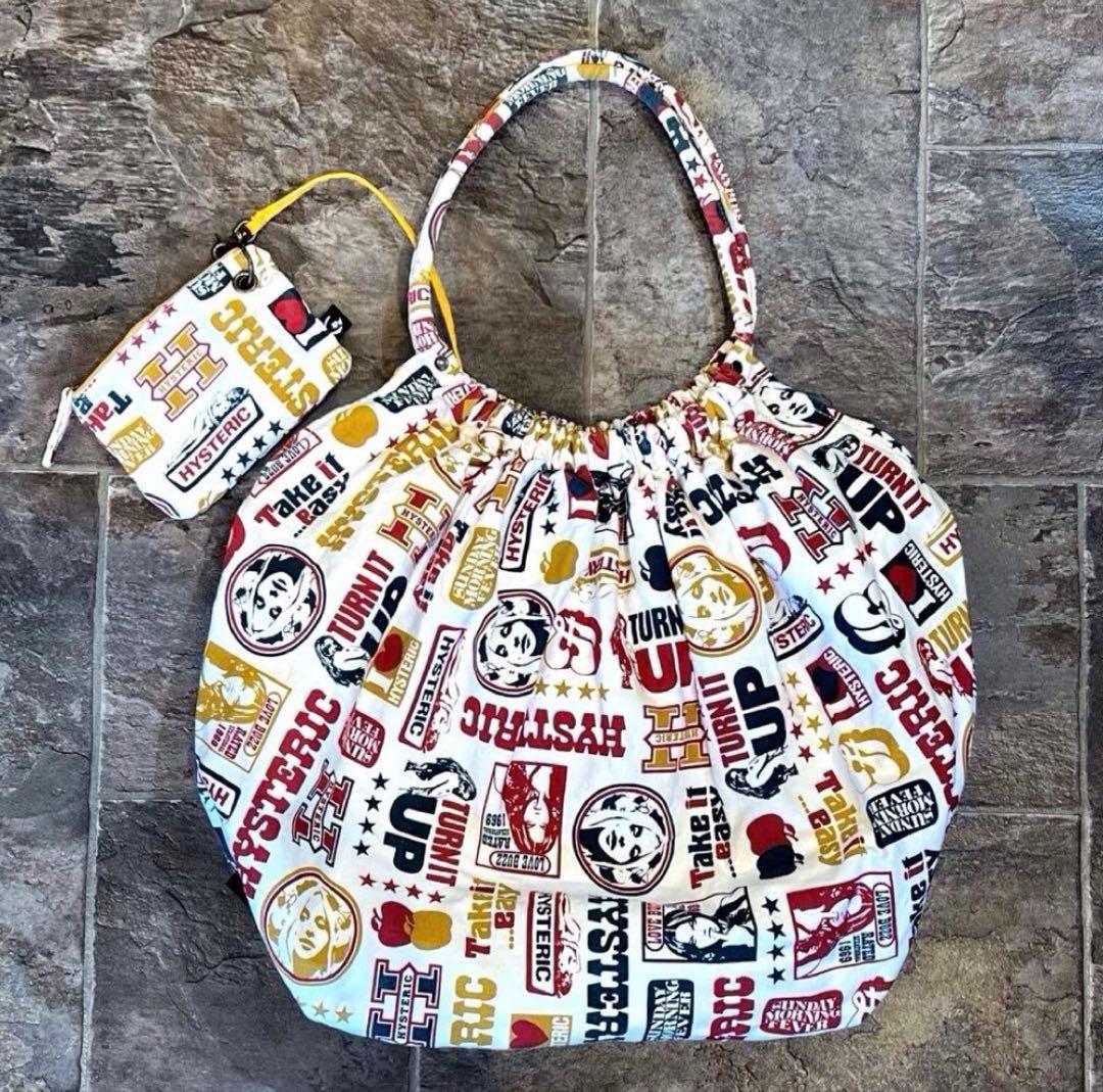 【極美品】HYSTERIC GLAMOUR ヒスガール ロゴ ポーチ付きバッグ大