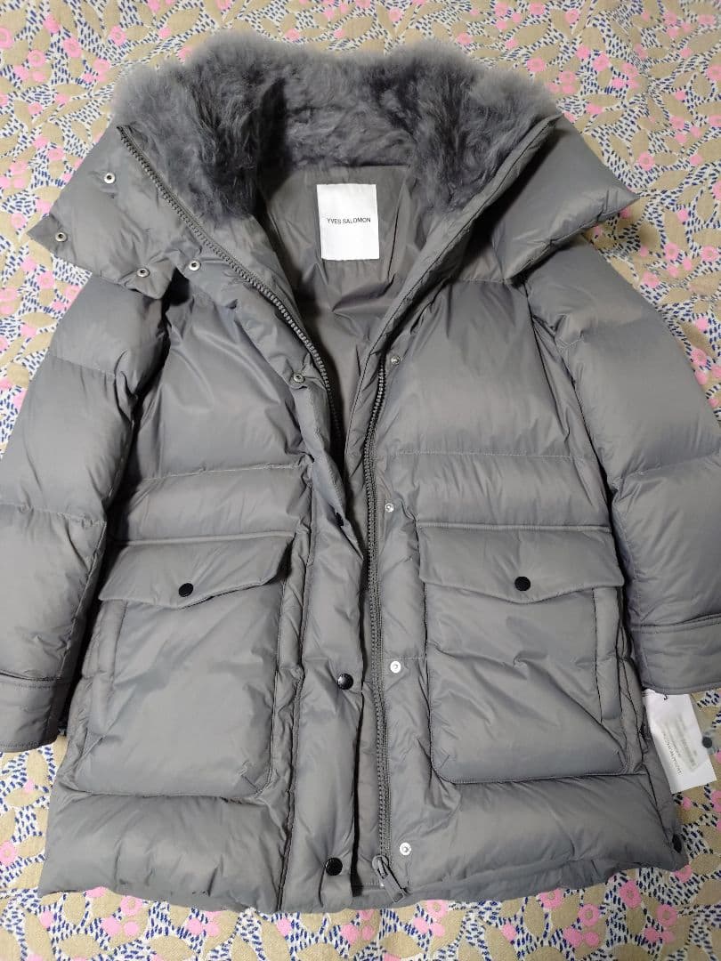 ソ*マ様 新品 yves salomon イヴサロモン ダウン グレー