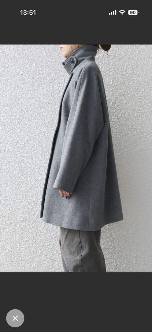 SHIPS any: スタンド & ダブル カラー コート 24FW