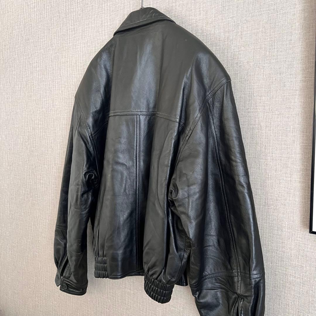 vintage A-2 レザーフライトジャケット ブラック 中綿 古着 y2k