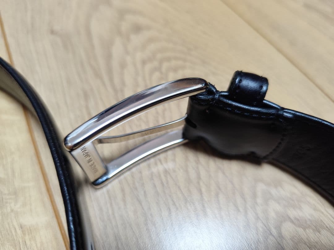 ISETAN MENs 100 コードバン ベルト 黒 ブラック レザーベルト