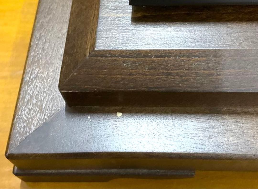 純銀　富士　扇面富士　4号　武比古作　ガラスケース入り