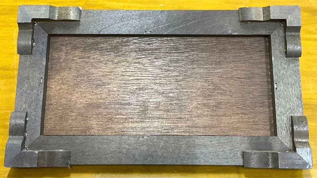 純銀　富士　扇面富士　4号　武比古作　ガラスケース入り