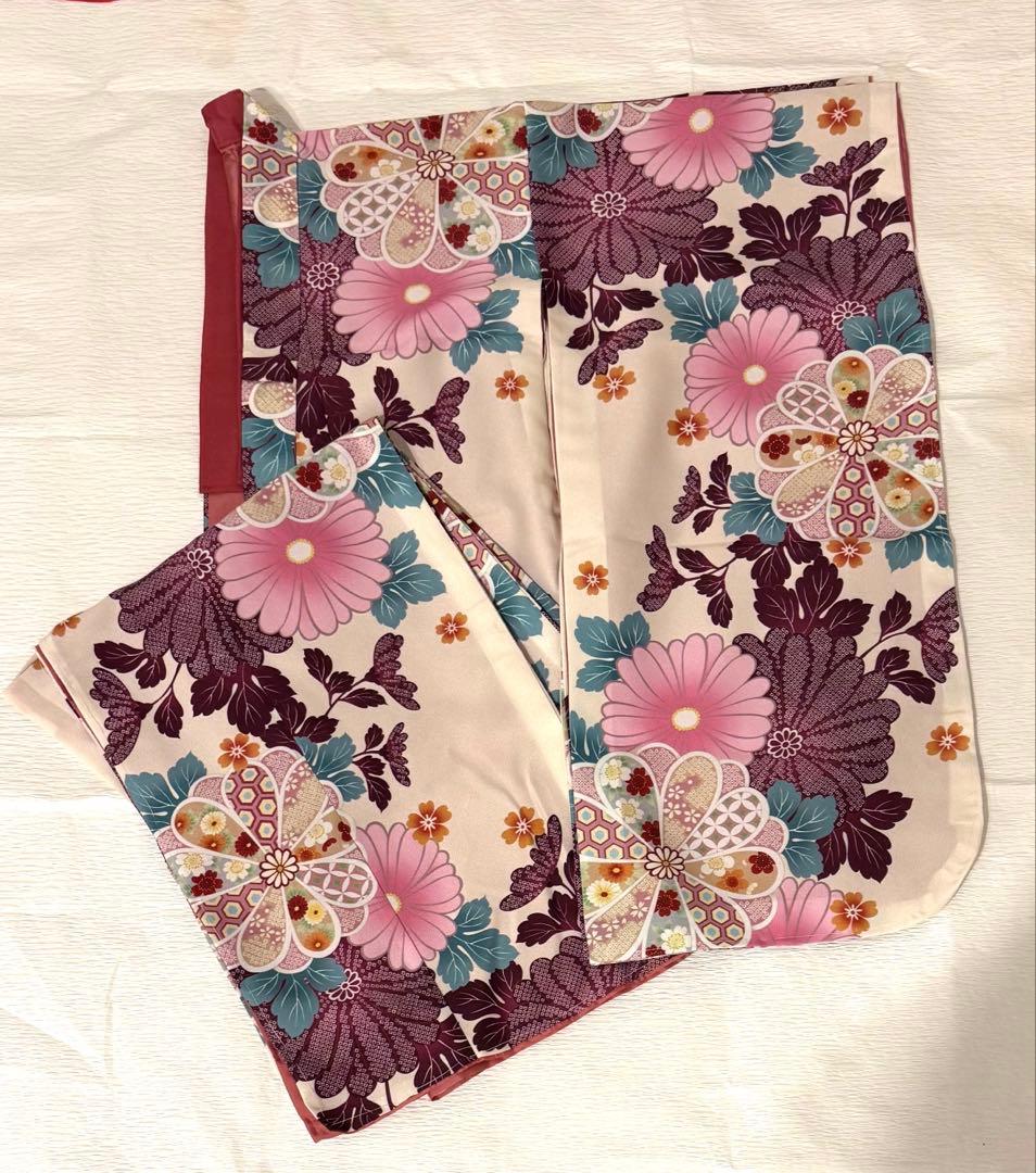 【限定値下げ】新品未使用✴︎ しつけ糸付　7歳　着物　襦袢セット✴︎