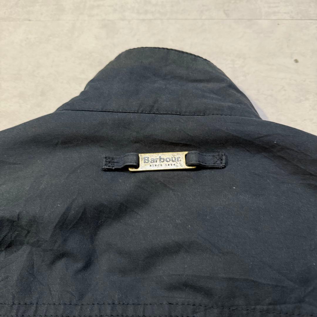 Barbour OGSTON WAXED JKT レザーエルボーパッチ ネイビー