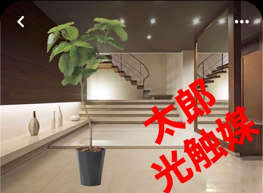 光触媒　人工観葉植物　フェイクグリーン　フレッシュデザインウンベラータ1.8