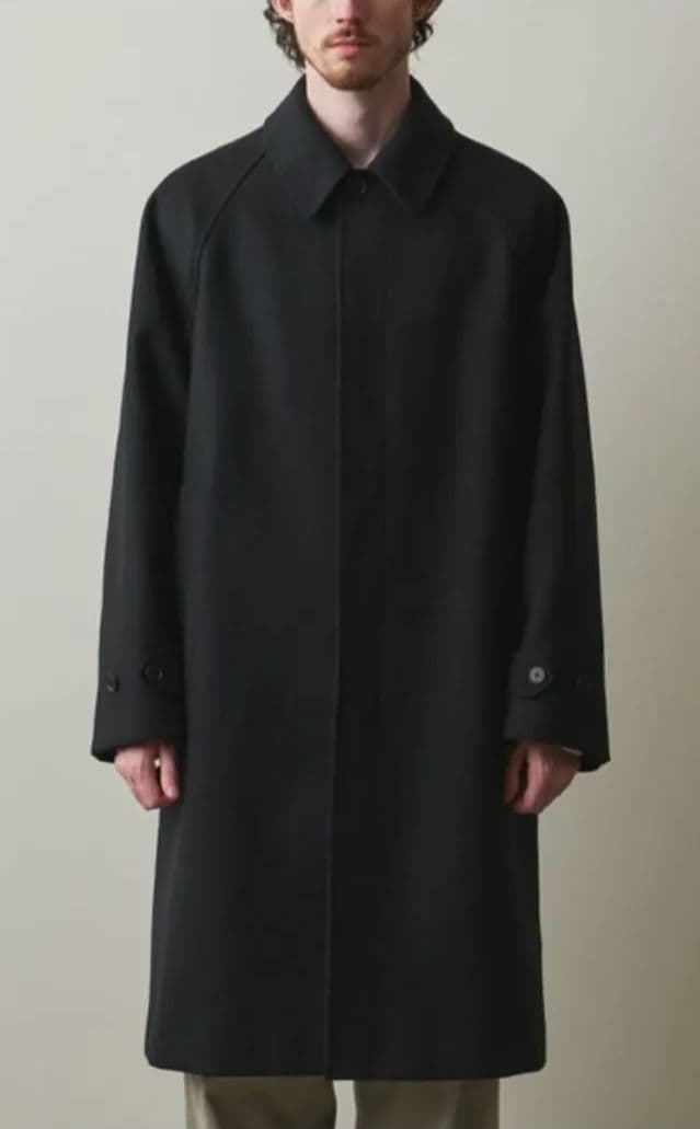 steven alan 黒 ステンカラーコート